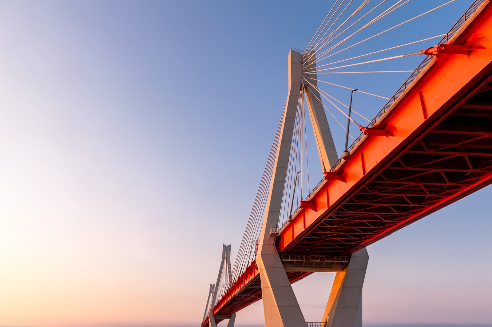 Modern cable-stayed bridge — representing the construction and infrastructure sector